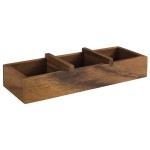 ACACIA WOOD ΚΟΥΤΙ ΞΥΛΙΝΟ 3 ΤΜΗΜ, 23,5 X 8,5 CM, H: 4,5 CM