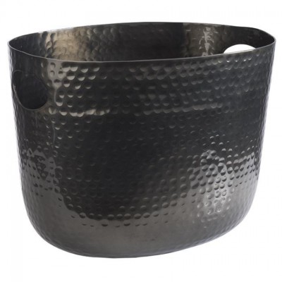 ΣΑΜΠΑΝΙΕΡΑ ΣΦΥΡΗΛΑΤΗ  30 X 23,5 CM, H: 23 CM 7L GUNMETAL LOOK