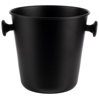WINE/CHAMPAGNE BOWL Ø 21,5 cm, h: 22 cm, 5LT, ALUMINIUM BLACK WITH 2 ABS HANDLES