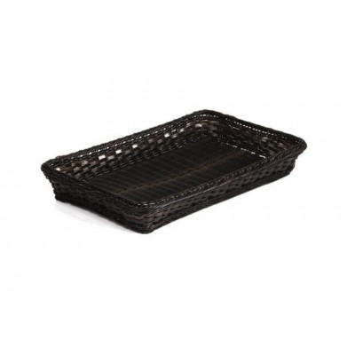 ΚΑΛΑΘΙ POLY-RATTAN GN 2/3 H: 6,5 cm ΜΑΥΡΟ