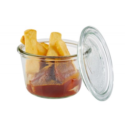 Σ/3 ΒΑΖΟ ΓΥΑΛΙΝΟ WECK ΜΕ ΚΑΠΑΚΙ 11x7,5CM 370ml