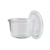 Σ/3 ΒΑΖΟ ΓΥΑΛΙΝΟ WECK ΜΕ ΚΑΠΑΚΙ 11x7,5CM 370ml
