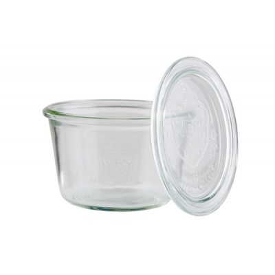 Σ/3 ΒΑΖΟ ΓΥΑΛΙΝΟ WECK ΜΕ ΚΑΠΑΚΙ 11x7,5CM 370ml