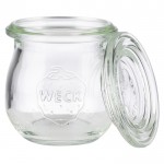 Σ/12 ΓΥΑΛΙΝΟ ΒΑΖΟ WECK ΜΕ ΚΑΠΑΚΙ  75ML, Ø 5,5 CM, H: 6 CM TULIP