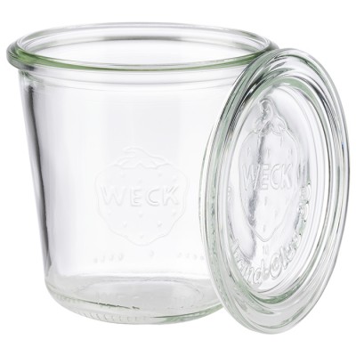 Σ/6 ΓΥΑΛΙΝΟ ΒΑΖΟ WECK ΜΕ ΚΑΠΑΚΙ 290ML Ø 9 CM, H: 9 CM