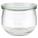 Σ/6 ΓΥΑΛΙΝΟ ΒΑΖΟ WECK ΜΕ ΚΑΠΑΚΙ 580ML, Ø 11 CM, H: 9 CM TULIP