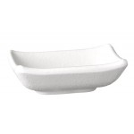 BOWL -ZEN- 9 X 7 CM, H: 2,5 CM  MELAMINE, WHITE, STONE LOOK