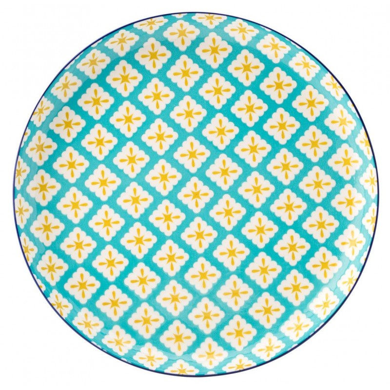 CADIZ ΠΙΑΤΟ 27CM ΜΠΛΕ&ΚΙΤΡΙΝΟ