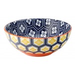 CADIZ ΜΠΩΛ 16CM ΜΠΛΕ&ΠΟΡΤΟΚΑΛΙ