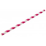 PAPER ΚΑΛΑΜΑΚΙ ΧΑΡΤΙΝΟ ΡΙΓΕ ΡΟΖ/ΛΕΥΚΟ 20CM 250TEM/KOYTI