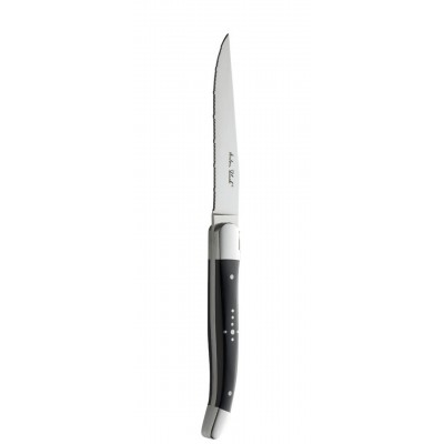 LAGUIOLE ΜΑΧΑΙΡΙ STEAK ΟΔΟΝΤΩΤΟ 23CM ΜΕ ΜΑΥΡΗ ΛΑΒΗ