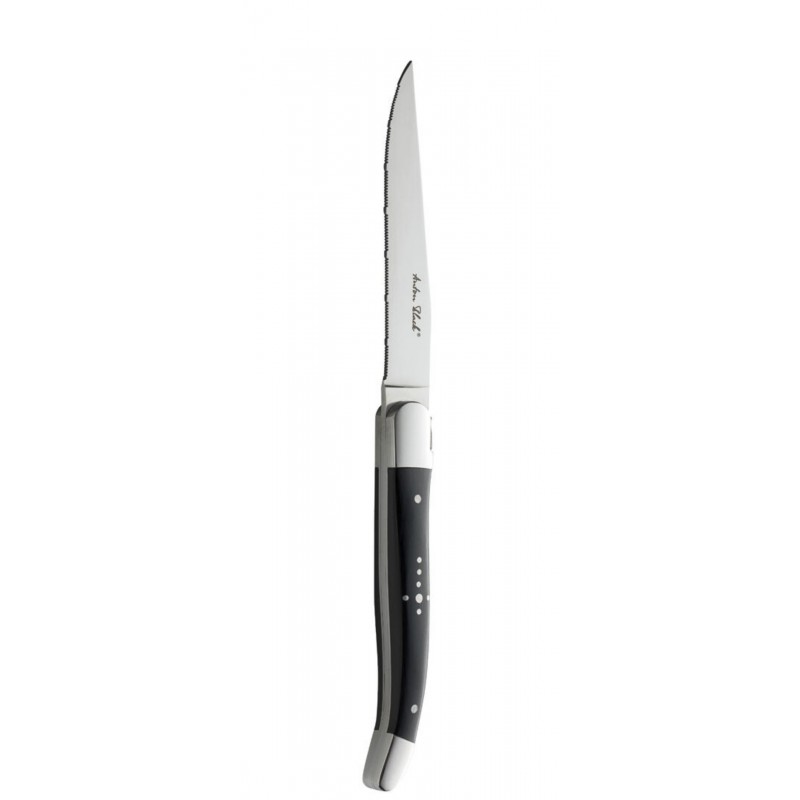 LAGUIOLE ΜΑΧΑΙΡΙ STEAK ΟΔΟΝΤΩΤΟ 23CM ΜΕ ΜΑΥΡΗ ΛΑΒΗ