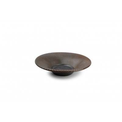 ΠΙΑΤΟ ΒΑΘΥ 20,5XH5CM STRIPED SILVER BRASS
