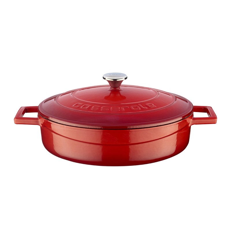 LAVA ΚΑΤΣΑΡΟΛΑ ΡΗΧΗ 28CM ΚΟΚΚΙΝΗ w: 29,5 cm l: 36,5 cm h:8 cm 3,51 lt