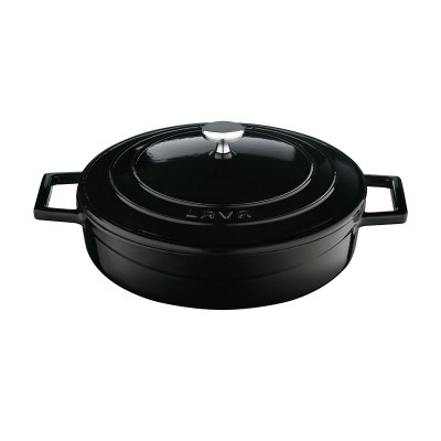 LAVA ΚΑΤΣΑΡΟΛΑ ΡΗΧΗ 28CM ΜΑΥΡΗ w: 29,5 cm l: 36,5 cm h:8 cm 3,51 lt