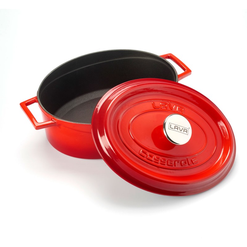 LAVA ΚΑΤΣΑΡΟΛΑ ΟΒΑΛ 31CM ΚΟΚΚΙΝΗ w: 25,5 cm l: 38,5 cm h: 15 cm 7,06 lt