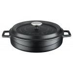 LAVA ΚΑΤΣΑΡΟΛΑ ΡΗΧΗ 28CM ΜΑΥΡΗ MAT w: 29,5 cm l: 36,5 cm h:8 cm 3,51 lt