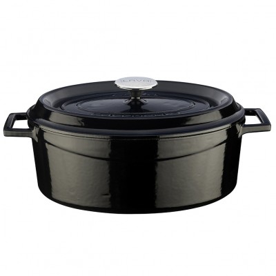 LAVA ΚΑΤΣΑΡΟΛΑ ΟΒΑΛ 23X29CM ΜΑΥΡΗ ΜΑΤ w: 23 cm l: 36 cm h: 12 cm 4,67 lt