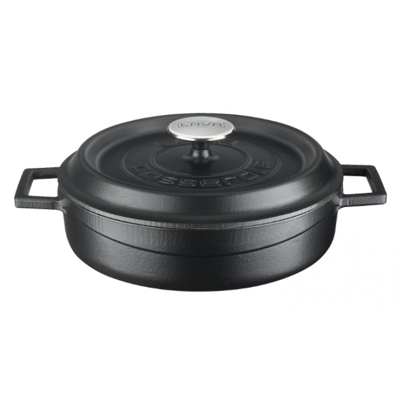 LAVA ΚΑΤΣΑΡΟΛΑ ΡΗΧΗ 24CM ΜΑΥΡΗ MAT w:25 cm l: 32 cm h:7,5 cm 2,47 lt