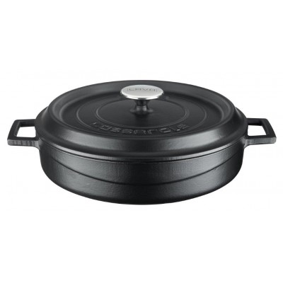 LAVA ΚΑΤΣΑΡΟΛΑ ΡΗΧΗ 32CM ΜΑΥΡΗ ΜΑΤ w:33 cm l: 41 cm h:9 cm 5,66 lt