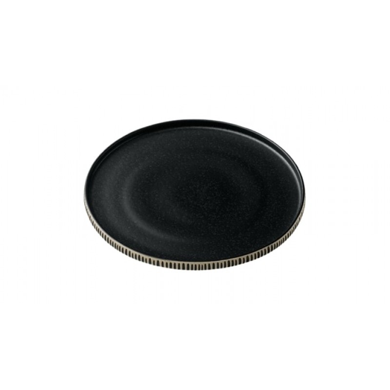 NARA ΠΙΑΤΟ ΡΗΧΟ ΣΤΡΟΓΓΥΛΟ HIGH RIM RELIEF 27CM BLACK/WHITE