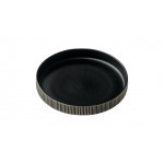NARA ΠΙΑΤΟ ΣΤΡΟΓΓΥΛΟ ΒΑΘΥ HIGH RIM RELIEF 24CM BLACK/WHITE
