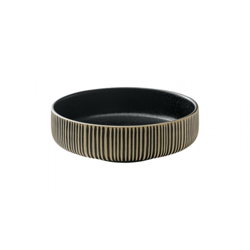 NARA ΜΠΩΛ ΣΤΡΟΓΓΥΛΟ RELIEF 12CM/0,33L BLACK/WHITE