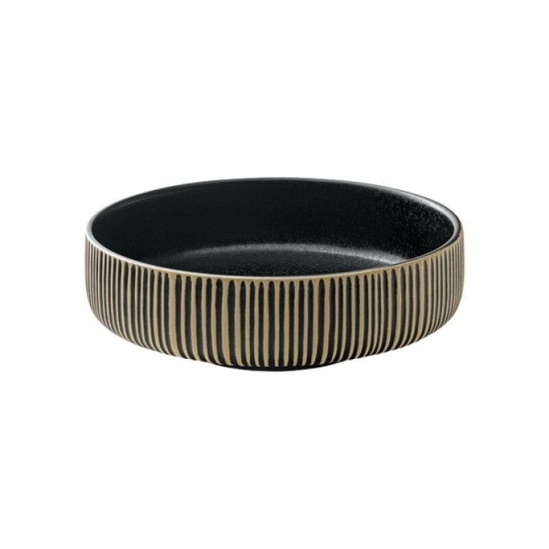NARA ΠΙΑΤΟ ΣΤΡΟΓΓΥΛΟ RELIEF 21CM/1,46L BLACK/WHITE