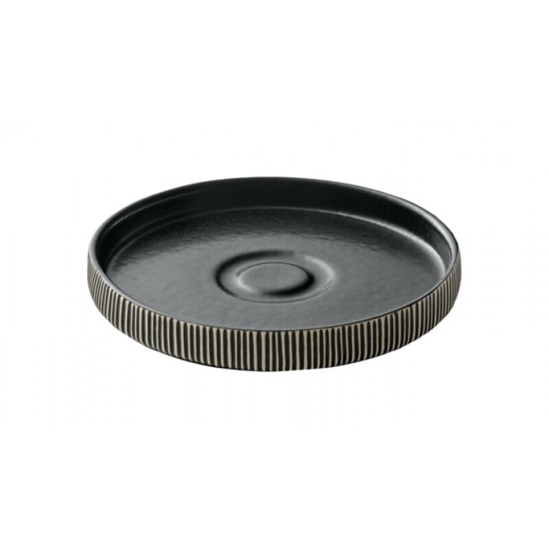 NARA ΠΙΑΤΑΚΙ ΣΤΡΟΓΓΥΛΟ RELIEF 15CM BLACK/WHITE