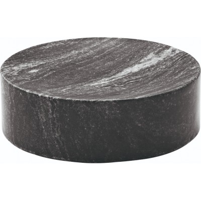 MARBLE ΜΑΡΜΑΡΙΝΟ ΠΛΑΤΩ ΣΤΡΟΓΓΥΛΟ 13CM ΜΑΥΡΟ
