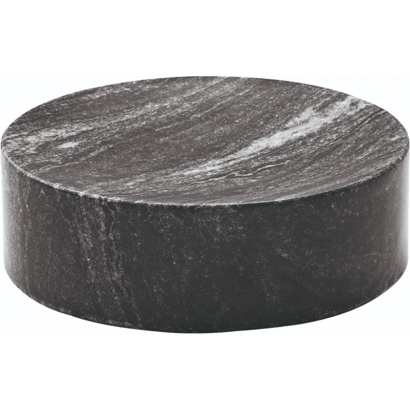 MARBLE ΜΑΡΜΑΡΙΝΟ ΠΛΑΤΩ ΣΤΡΟΓΓΥΛΟ 13CM ΜΑΥΡΟ