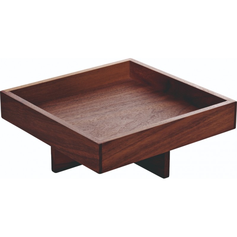 ANANTI ΔΙΣΚΟΣ ΤΕΤΡΑΓ. 18X18CM  ΜΕ ΒΑΣΗ 4CM WALNUT