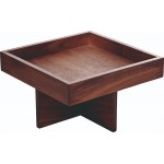ANANTI ΔΙΣΚΟΣ ΤΕΤΡΑΓ.18X18CM ΣΕ ΒΑΣΗ 8CM WALNUT