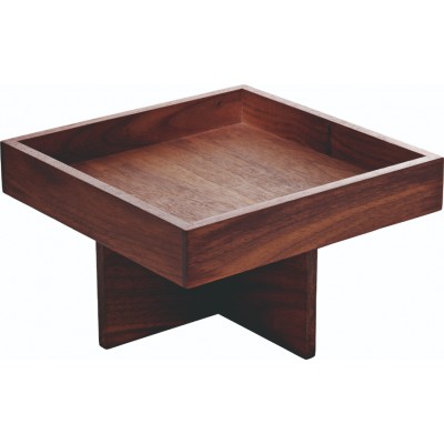 ANANTI ΔΙΣΚΟΣ ΤΕΤΡΑΓ.18X18CM ΣΕ ΒΑΣΗ 8CM WALNUT