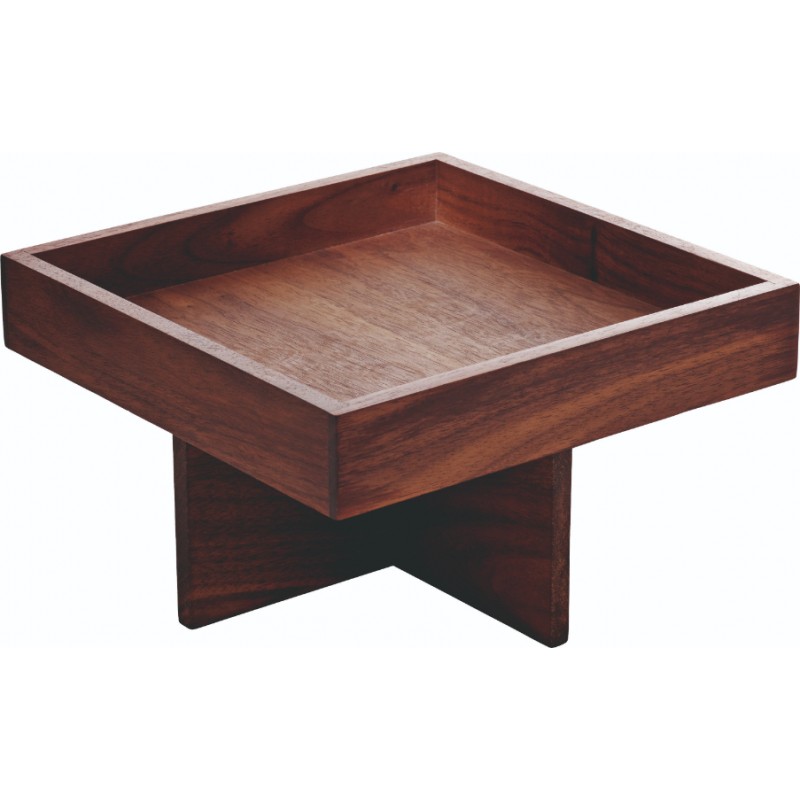ANANTI ΔΙΣΚΟΣ ΤΕΤΡΑΓ.18X18CM ΣΕ ΒΑΣΗ 8CM WALNUT