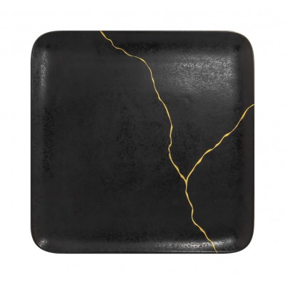KINTZOO ΠΙΑΤΟ ΤΕΤΡΑΓΩΝΟ 29Χ29CM BLACK/GOLD KZAUSP30G2
