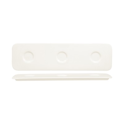 SHAPED ΠΙΑΤΕΛΑ ΠΑΡΑΛ/ΜΗ 3ΘΕΣ 36X11CM IVORIS WHITE