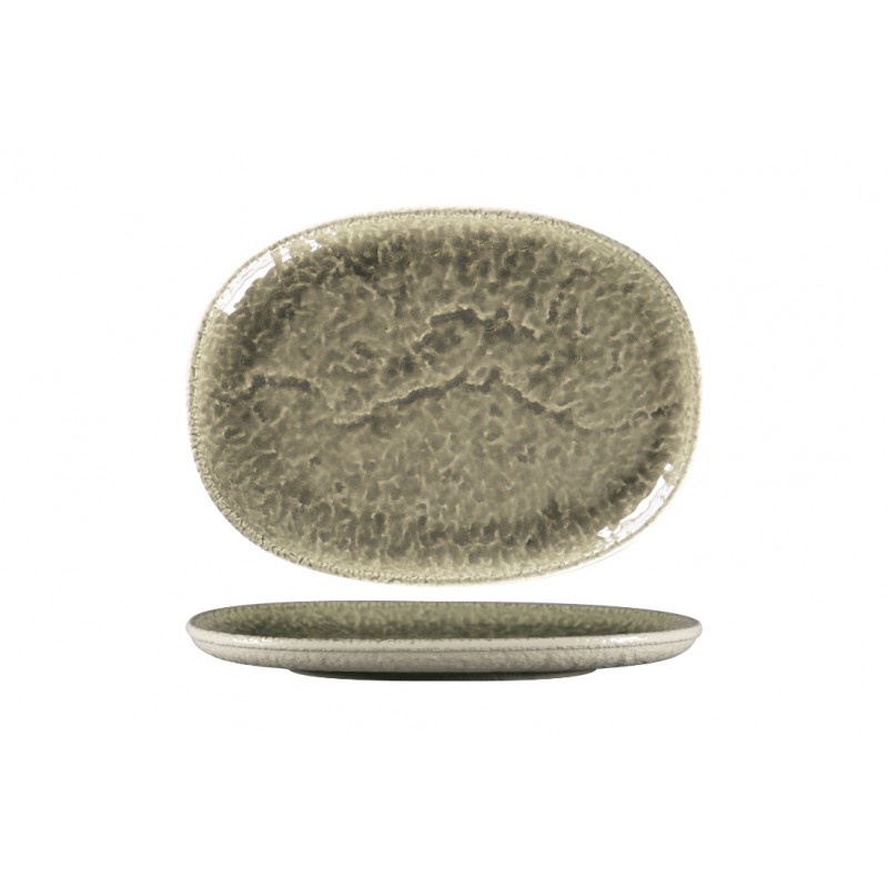 KRUSH ΠΙΑΤΕΛΑ ΟΒΑΛ 25Χ19CM ΓΚΡΙ KSOP25ST