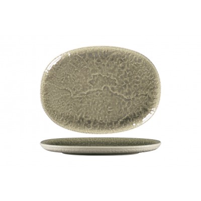 KRUSH ΠΙΑΤΕΛΑ ΟΒΑΛ 28Χ20,5CM ΓΚΡΙ KSOP28ST