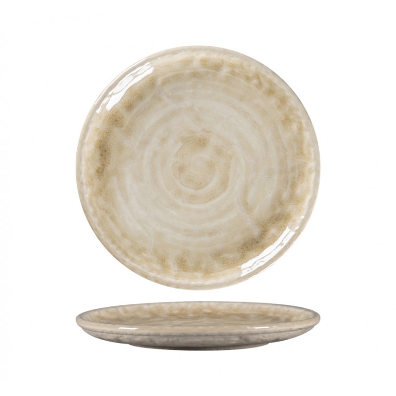 KRUSH FLAT COUPE PLATE 15CM BEIGE KSRP15VL