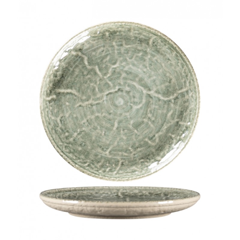 KRUSH FLAT COUPE PLATE 24CM GREEN KSRP24SG