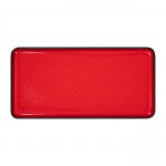 FIRE RECTANGULAR FLAT PLATE 24X8CM RED FRFTRTF24R