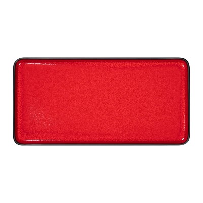 FIRE RECTANGULAR FLAT PLATE 24X8CM RED FRFTRTF24R