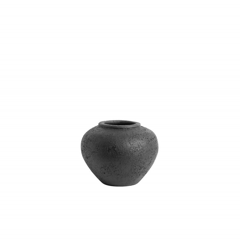 ΒΑΖΟ LUNA ΜΑΥΡΟ 34CM H:26CM TERRACOTTA