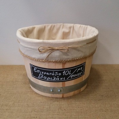 ΥΦΑΣΜΑΤΙΝΟ ΠΟΥΓΚΙ 10L Φ55X45cm ΜΕ ΚΟΡΔΟΝΙ ΚΑΙ ΣΙΡΙΤΙ
