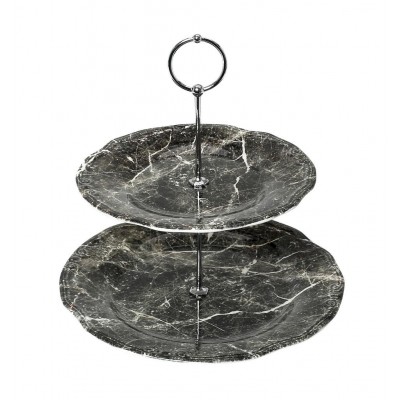 MARBLE ΠΙΑΤΕΛΑ 2 ΕΠΙΠΕΔΩΝ ΜΑΥΡΟ 27ΕΚ