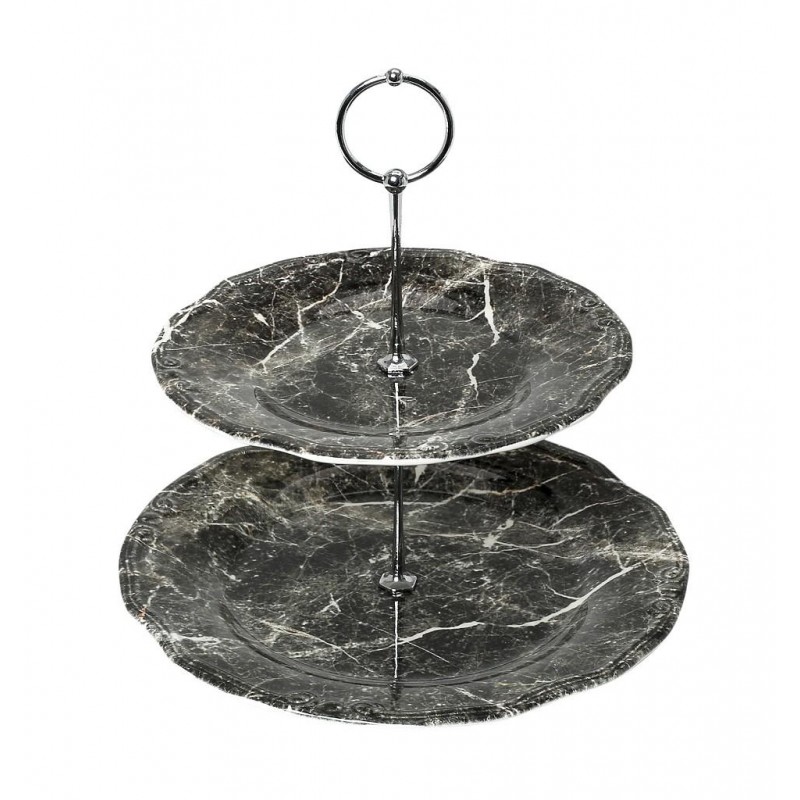 MARBLE ΠΙΑΤΕΛΑ 2 ΕΠΙΠΕΔΩΝ ΜΑΥΡΟ 27ΕΚ
