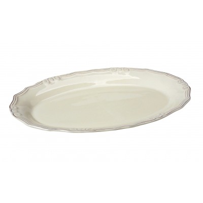TIFFANY ΠΙΑΤΕΛΑ ΟΒΑΛ 22X14CM CREAM
