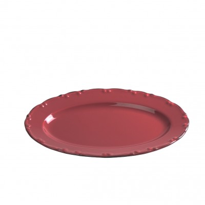 LIANA ΠΙΑΤΕΛΑ ΟΒΑΛ 30X20CM ΣΚ. ΡΟΖ ΜΕ ΚΑΦΕ RIM