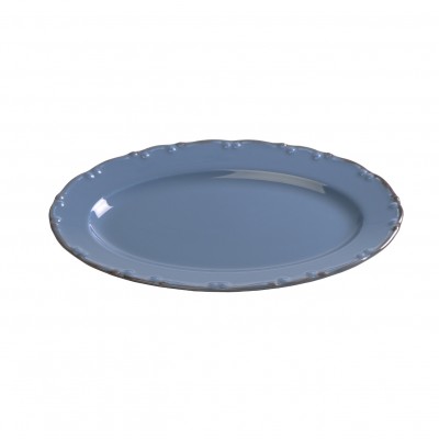 LIANA ΠΙΑΤΕΛΑ ΟΒΑΛ 30X20CM ΓΑΛΑΖΙΑ ΜΕ ΚΑΦΕ RIM